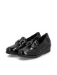 Mocassins à boucle noirs brillants RIEKER