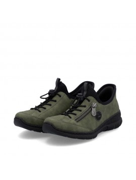 Baskets conforts kaki RIEKER