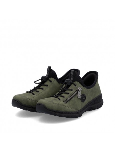 Baskets conforts kaki RIEKER