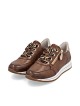 Baskets brillantes marron et détails gold REMONTE