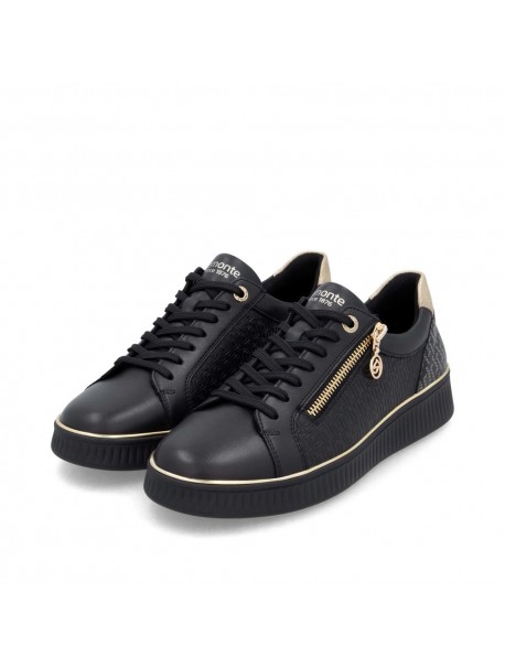 Baskets noires détails gold REMONTE