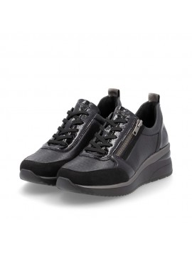 Baskets noires bi-matière REMONTE