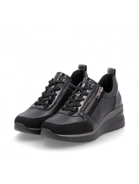 Baskets noires bi-matière REMONTE