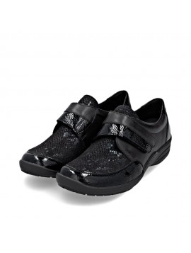 Chaussures noires effet croco REMONTE