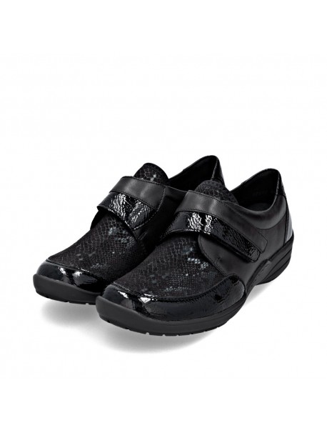 Chaussures noires effet croco REMONTE