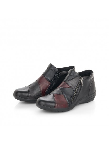 Chaussures confort noires et bordeaux REMONTE