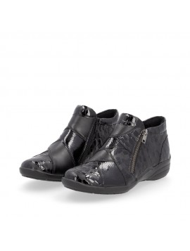Chaussures confort noires bi-matière REMONTE