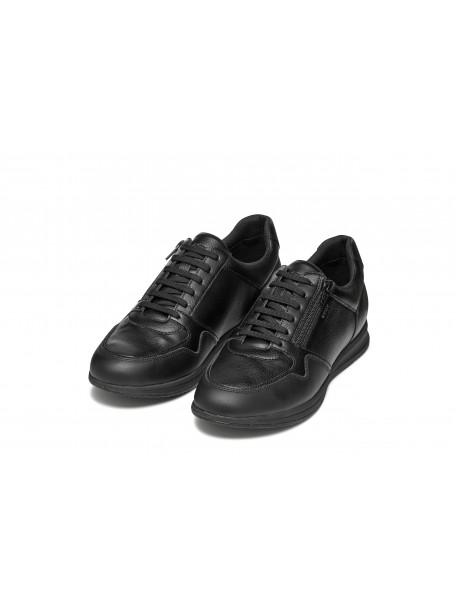 Baskets noires en cuir GEOX