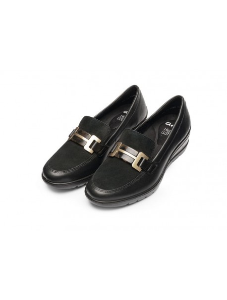 Mocassins cuir et daim ARA