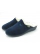 Pantoufles confort mules bleu nuit CALZAMUR