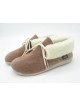 Pantoufles fourrures textiles taupe CALZAMUR