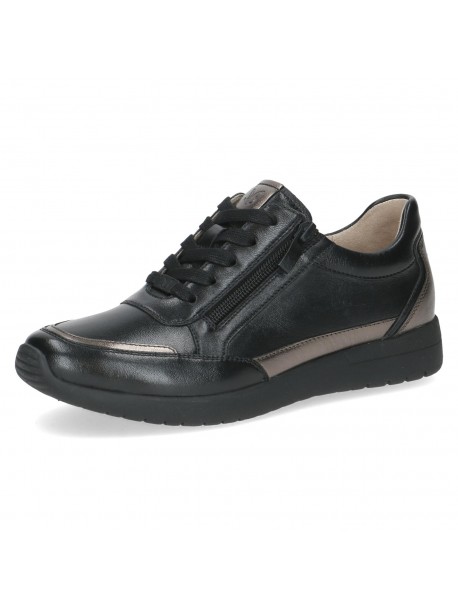 Baskets en cuir noires à lacets CAPRICE