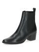 Bottines noires en cuir lisse avec élastique CAPRICE
