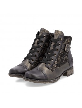 Bottines à lacets marron brillantes REMONTE