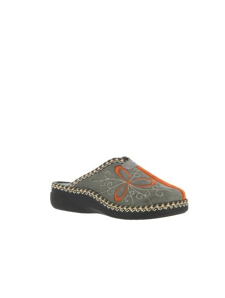 Pantoufles oranges à motifs LA MAISON DE L’ESPADRILLE