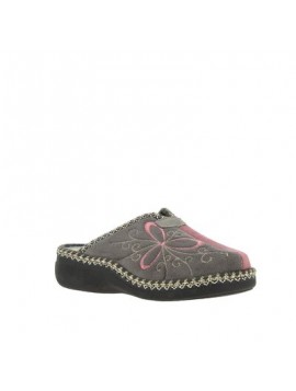 Pantoufles roses à motifs LA MAISON DE L’ESPADRILLE