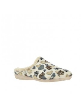 Pantoufles beiges coeurs LA MAISON DE L’ESPADRILLE
