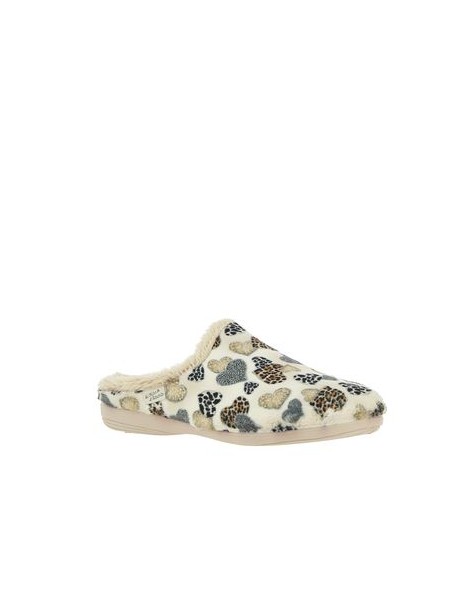 Pantoufles beiges coeurs LA MAISON DE L’ESPADRILLE