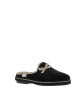 Pantoufles noires liserés leopard LA MAISON DE L’ESPADRILLE