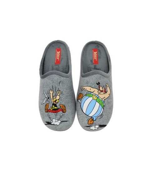 Pantoufles Astérix et Obelix grises LA MAISON DE L’ESPADRILLE