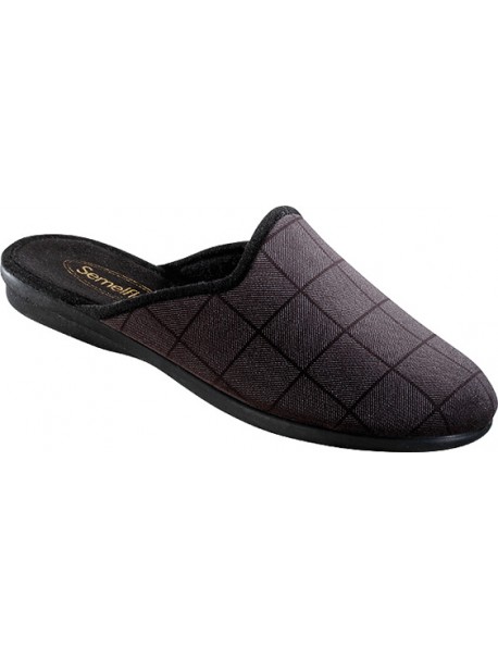 Chaussons noirs motifs carrés SEMELFLEX