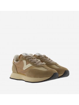 Baskets Femme  VICTORIA beige marron