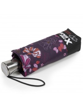 Parapluie mini slim Fleur pourpre isotoner