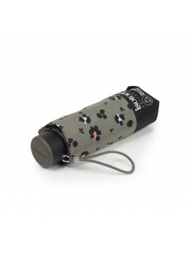 Parapluie mini slim leopard Kaki Isotoner