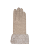 Gants beiges tactiles tissu lainé Isotoner