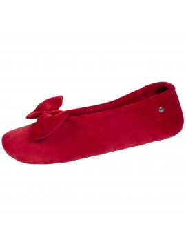 Chaussons ballerines rouges ISOTONER