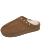 Pantoufles coutures marron fourrées ISOTONER