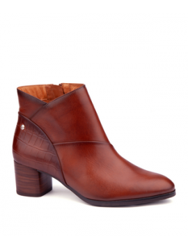 Bottines à talons cuir marron PIKOLINOS