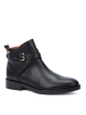 Bottines noires plates à boucle PIKOLINOS