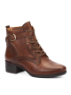 Bottines marrons plates cuir boucles et lacets PIKOLINOS