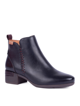 Bottines pour femme mi-hautes Malaga noires PIKOLINOS