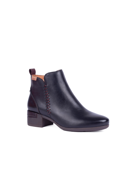 Bottines pour femme mi-hautes Malaga noires PIKOLINOS