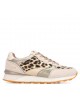 Sneakers femmes retro animalier Teddy Smith beiges
