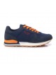 Baskets basses marine lacets orange Teddy Smith