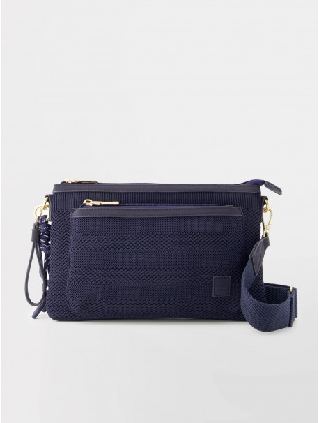 Pochette, TBS, femme, accessoire, toile, modèle jazapoch, bleue marine (Miclaure)