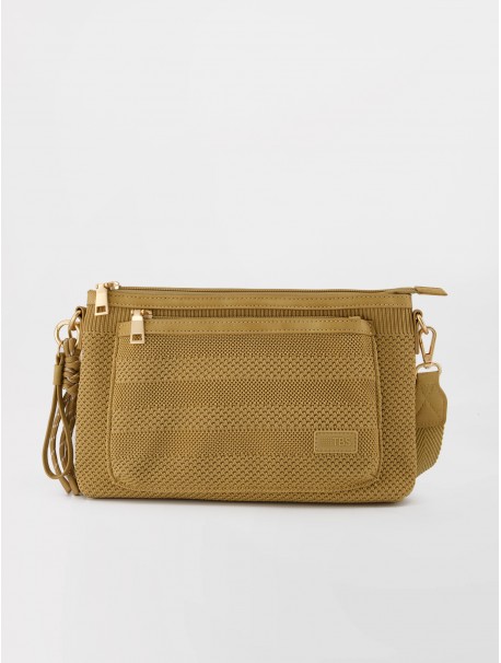 Pochette, TBS, femme, accessoire, toile, modèle jazapoch, jaune moutarde (Miclaure)