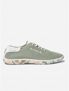 Sneakers Slip on, TBS, femme, toile, modèle jazaria, bicolore kaki/blanche, semelle kaki/rose (Miclaure)