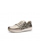 ARA Osaka – Baskets femme beige métallisé et léopard