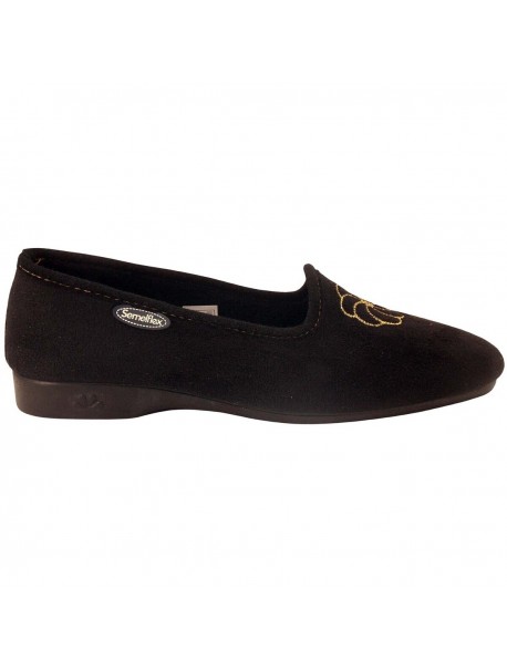 Semelflex Daisie – Chaussons femme noirs