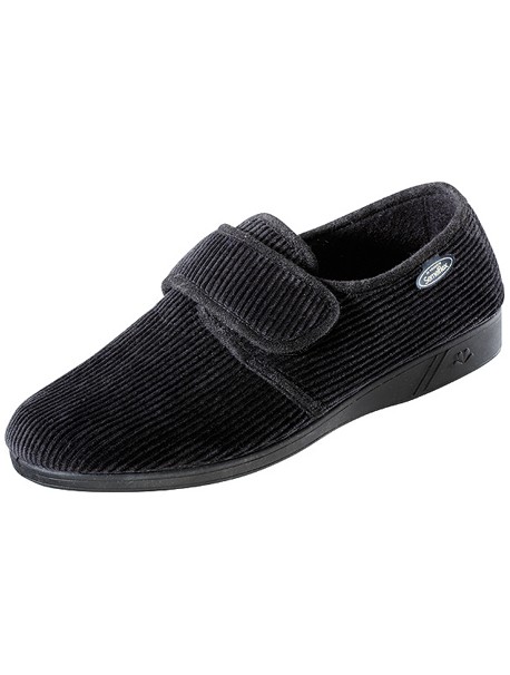 Semelflex Jason 2 – Chaussons homme à scratch noirs