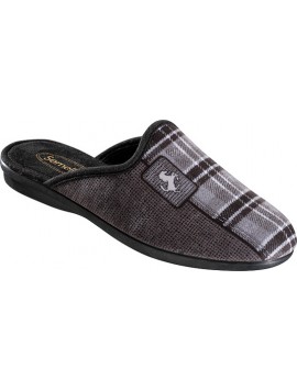 Semelflex Marcelin 2 – Mules homme grises à carreaux