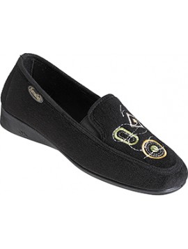 Semelflex Marie Camille 2 – Chaussons femme noirs