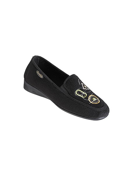 Semelflex Marie Camille 2 – Chaussons femme noirs
