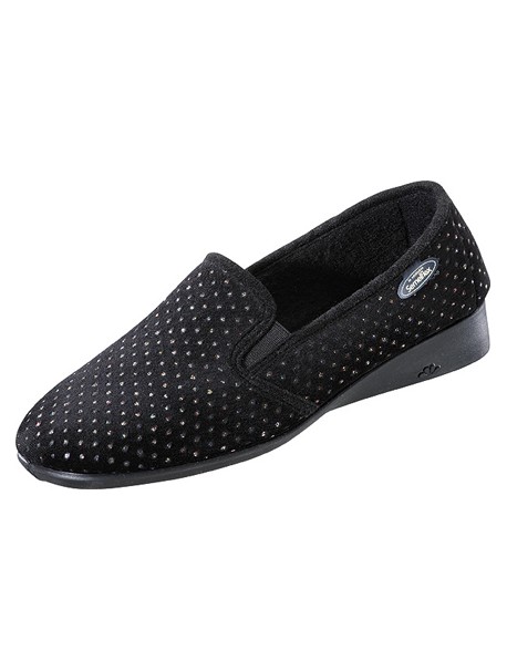 Semelflex Marie Christine 2 – Chaussons femme noirs