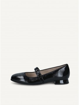 Caprice 9-22102-47 – Ballerines femme noires vernies à bride