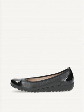 Caprice 9-22103-41 – Ballerines femme noires à bout verni